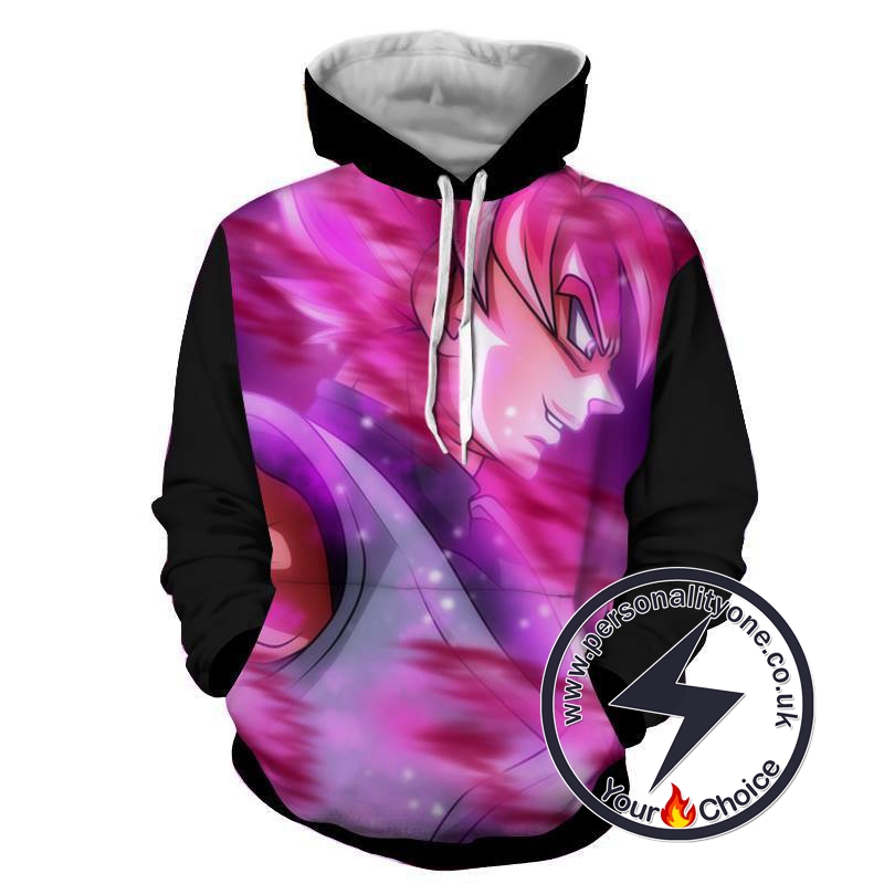 Dragon Ball Z - Black Goku Rose 3D - Hoodies